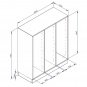 qickly® Regal, 3 OH, 6 große Ergo Tray Boxen, B/H/T: 104,2x110,5x42,6 cm 